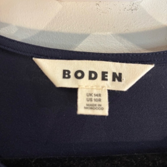 BODEN Sz 10R Maxi Dress Jerseyy Knit Empyre Waist Slight Puff Shoulder Unlined - Picture 2 of 11